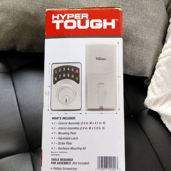 HYPER TOUGH Digital Deadbolt: Electronic Keypad/Keyless Entry/Easy Install/NEW - Picture 4 of 4